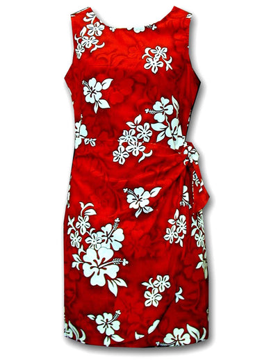Tropical Hibiscus Short Sarong Tank Dress