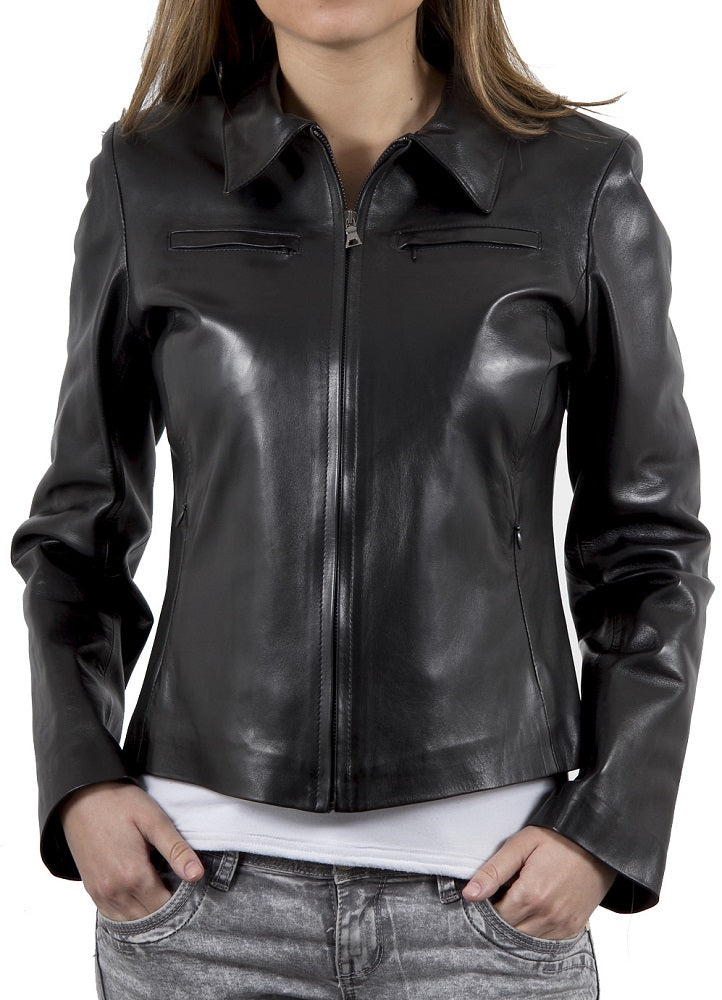 Women Lambskin Genuine Leather Jacket WJ180