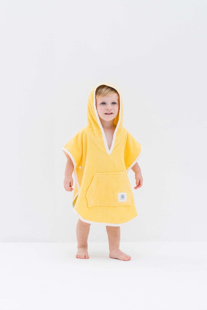 Baby/boy towel poncho - Yellow – Badawii Europe