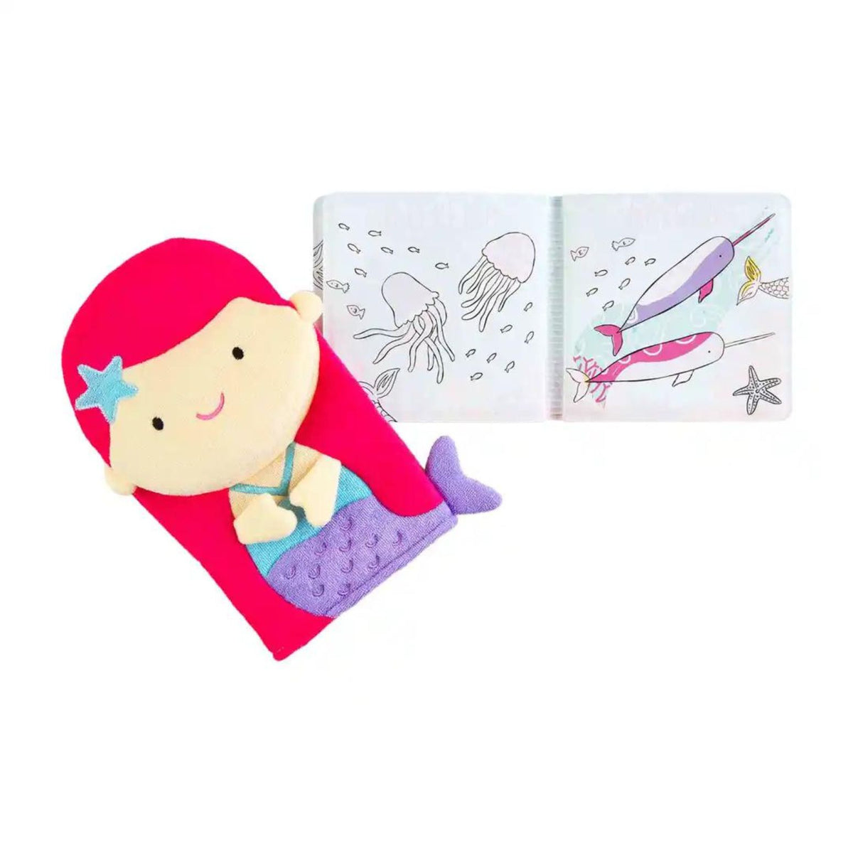 Color Changing Bath Book & Mitt Mermaid The Giftologist