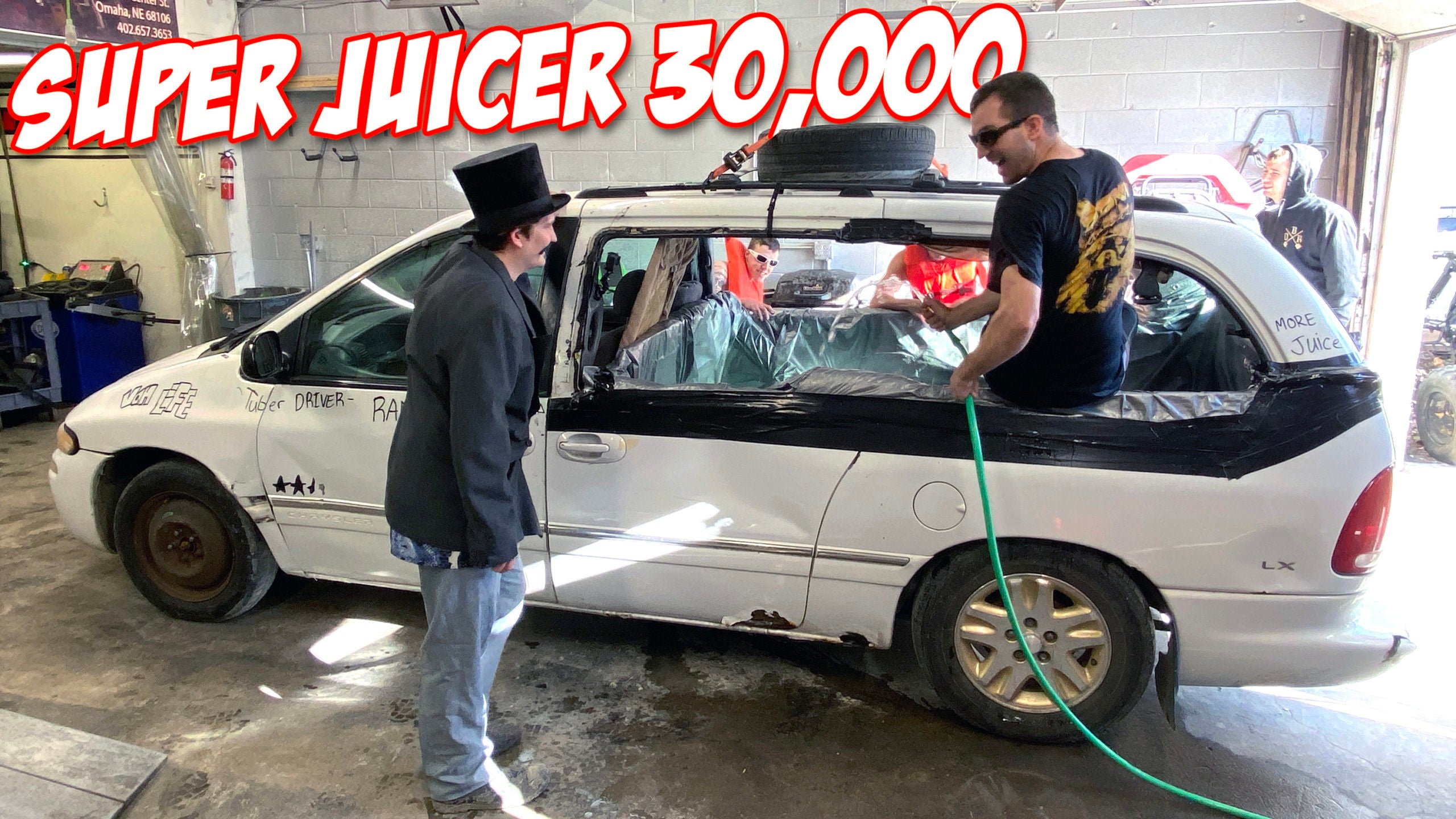 They built a HEATED hot tub in a MINIVAN!