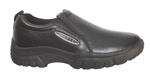 Roper Mens Performance Sport Slip-On Black Smooth Leather Loafer Shoes