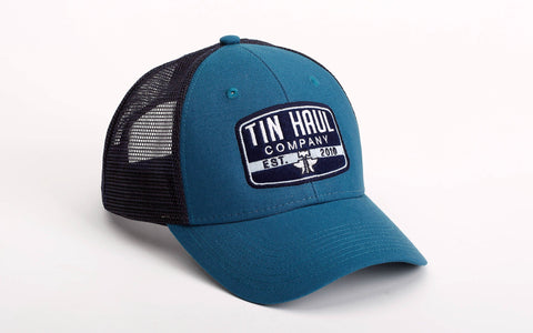 Tin Haul Mens Teal/Navy 100% Cotton Est 2010 Baseball Cap