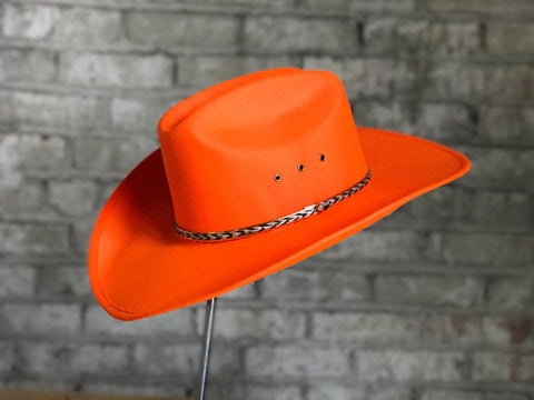Rockmount Mens Orange Felt Sierra Cowboy Hat
