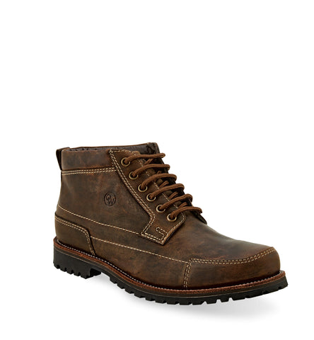 Old West Brown Mens Leather Casual Outdoor Ankle Boots