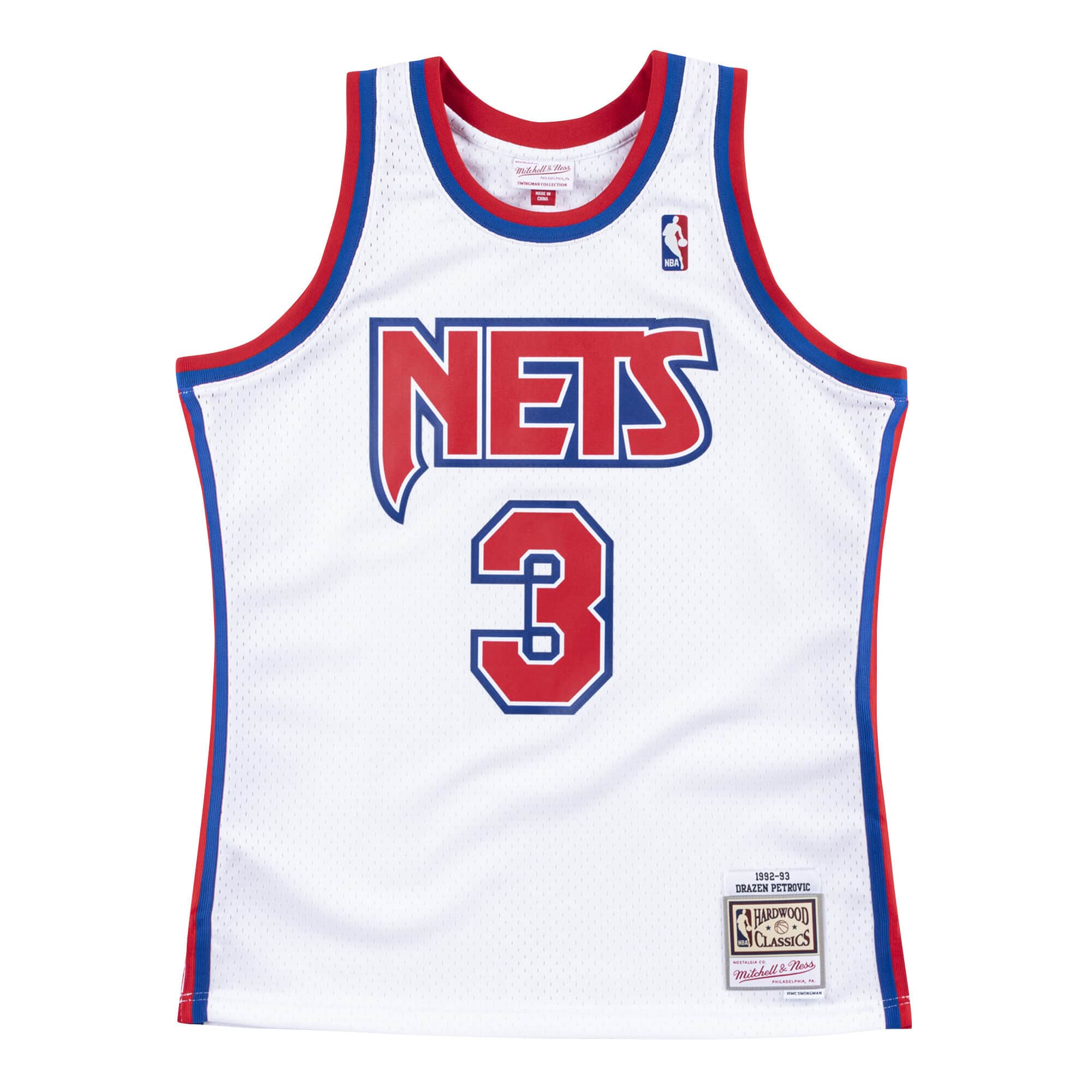 Mitchell & Ness NBA Swingman New Jersey Nets 1990-91 Drazen Petrovic Men's Jersey  Blue SMJYSB19031-NJNPTRY90DPE