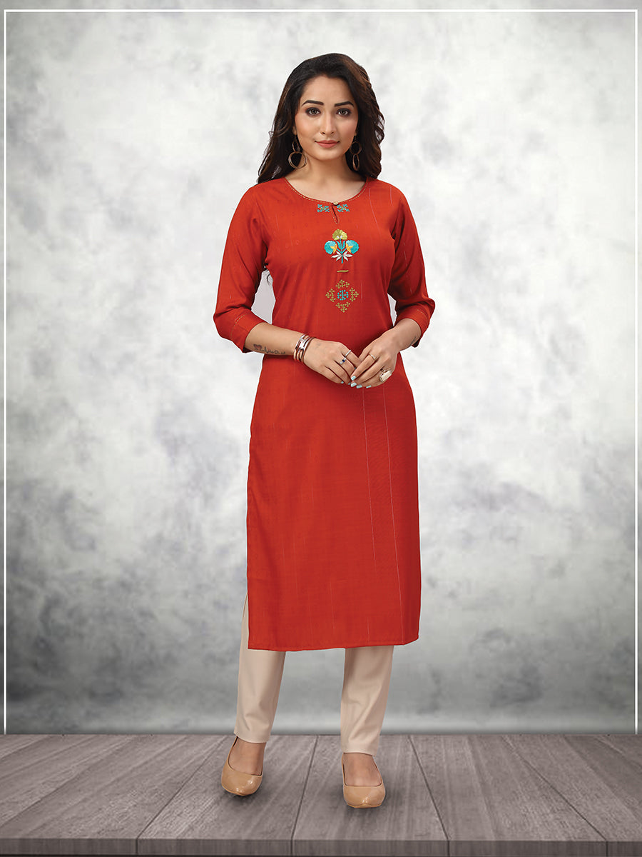 Shop Red Embroidered Tunic | Dressline Fashion