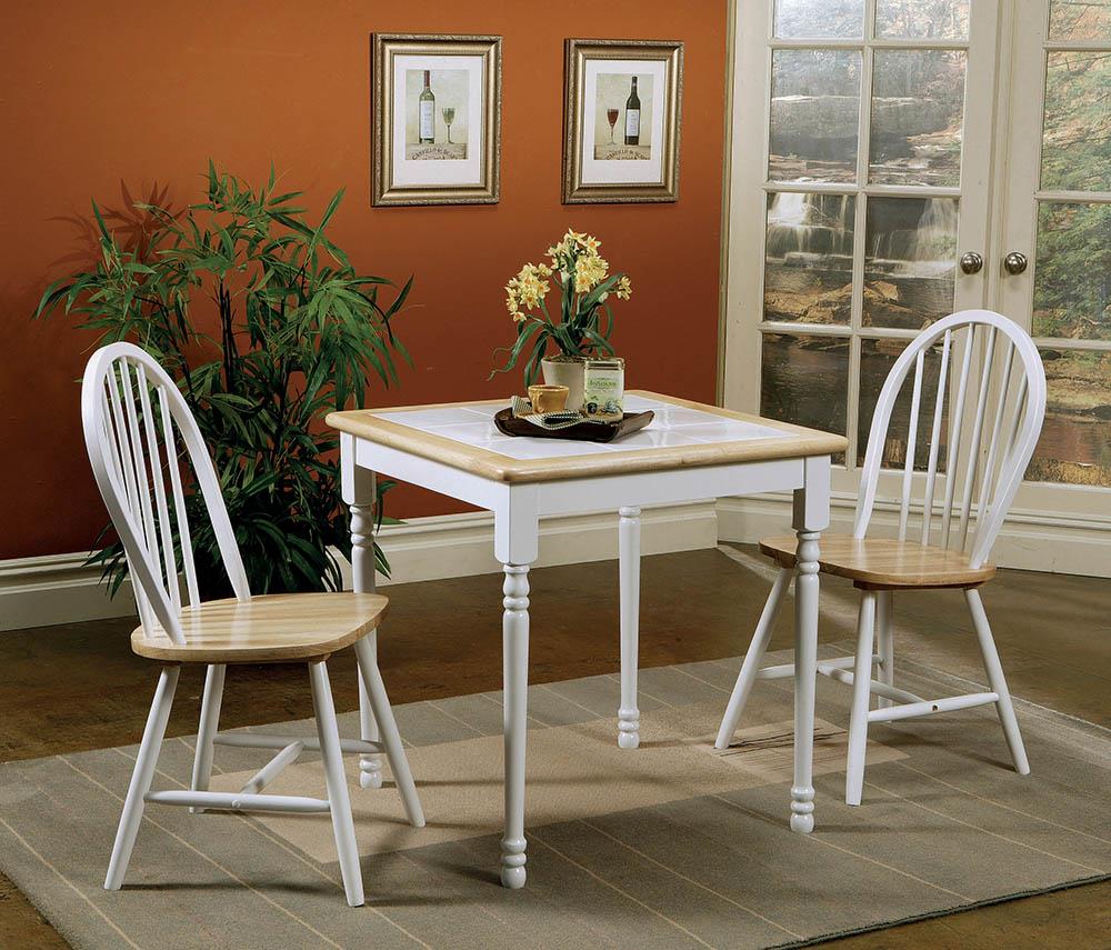 white tile kitchen table and chairs