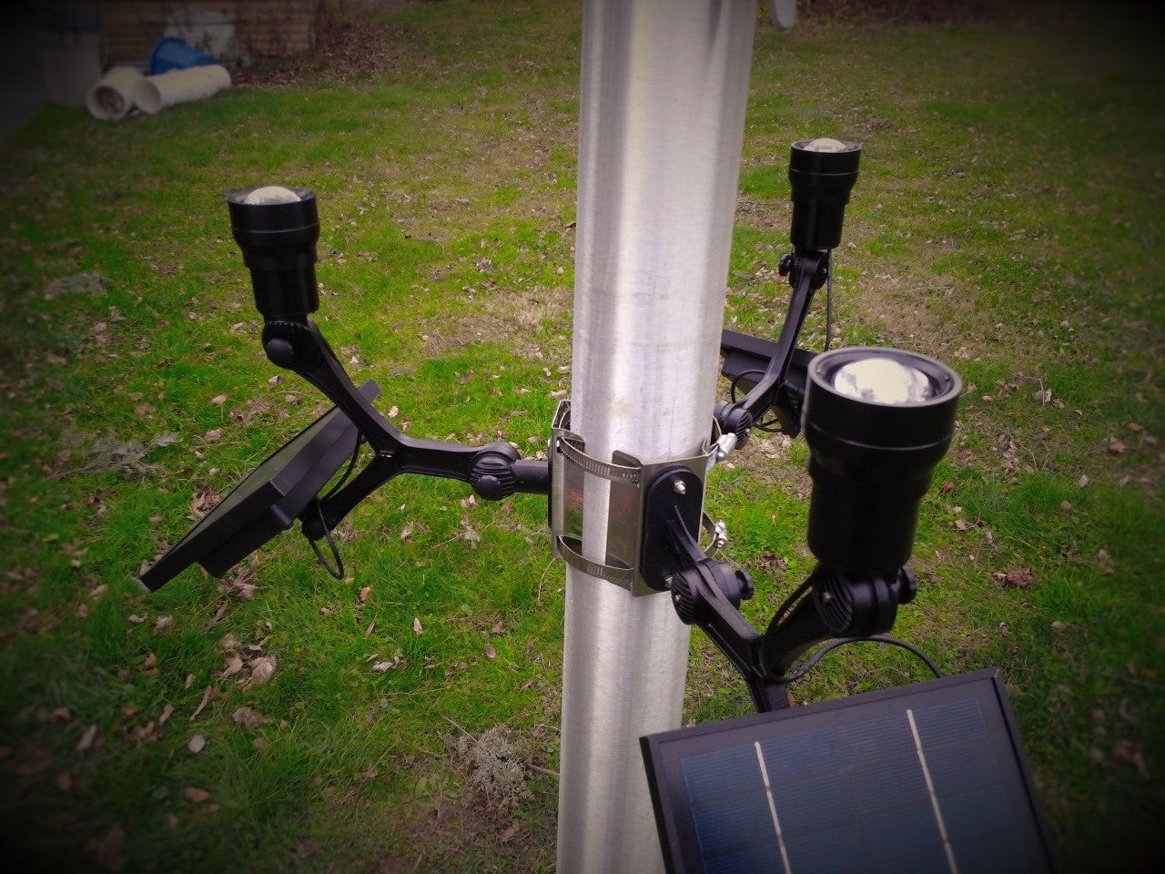 commercial solar flag pole light