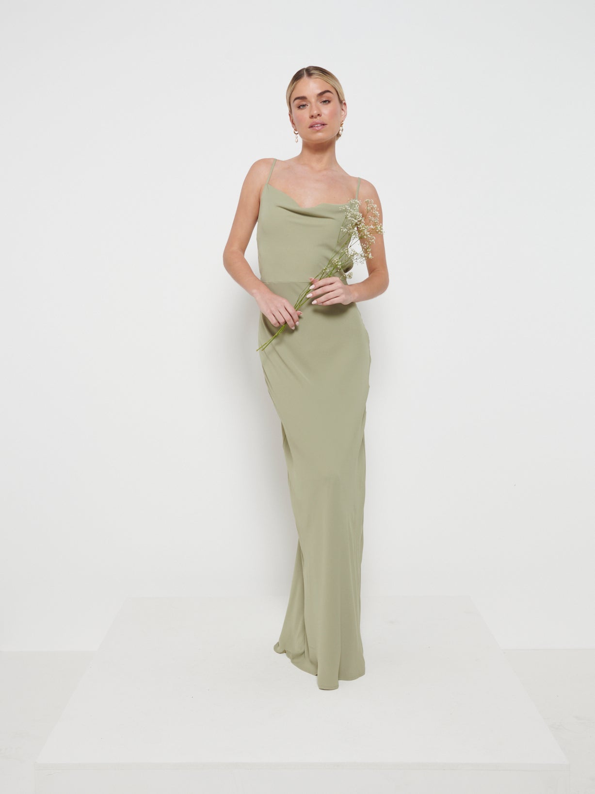 Keisha Chiffon Maxi Bridesmaid Dress - Olive, 6
