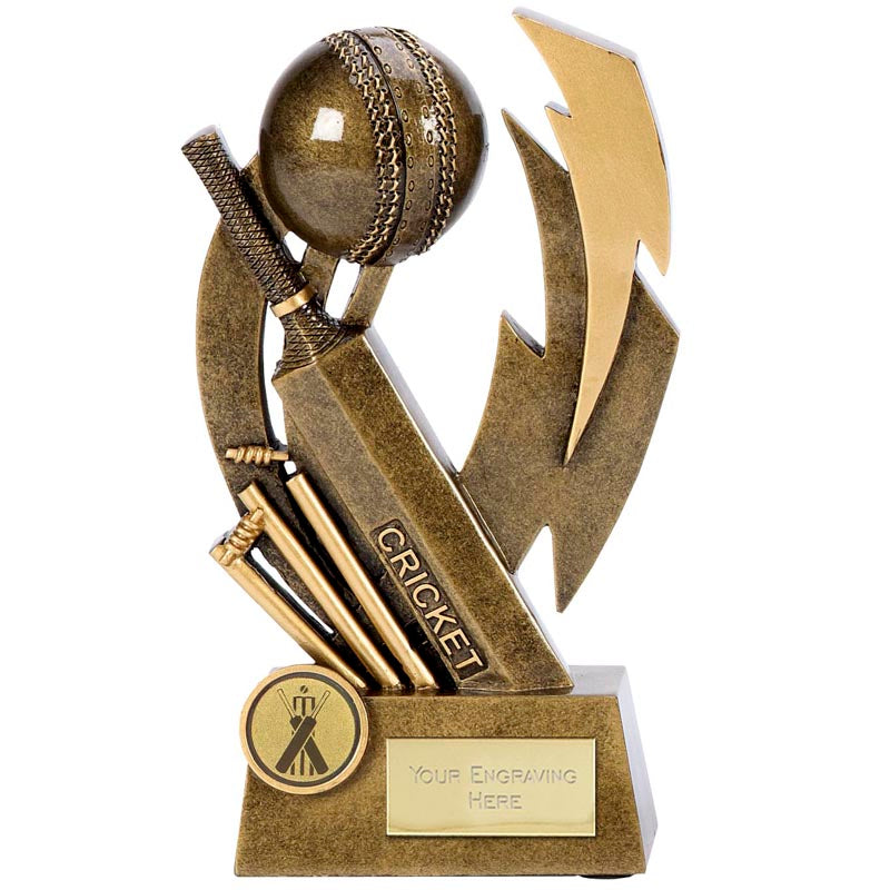 CRICKET Trophy Bat/Ball Shooting Star Award 5in FREE Personalised Engraving 