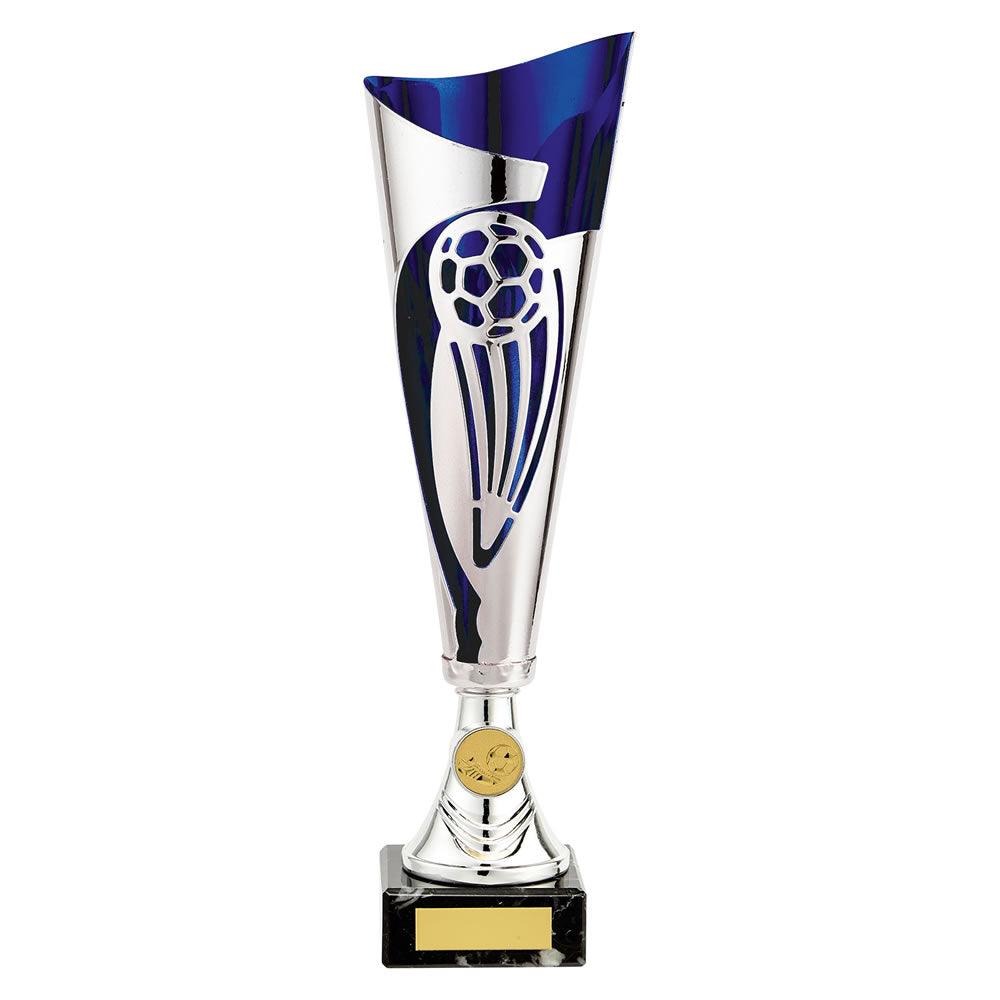 Quest Cup Laser Cut Corporate Award Trophy Silver & Red FREE Engraving 5 sizes 