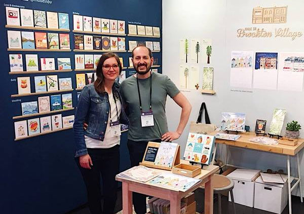 Malika and Tomas of Made in Brockton Village in their booth at the One of a Kind Show, Toronto