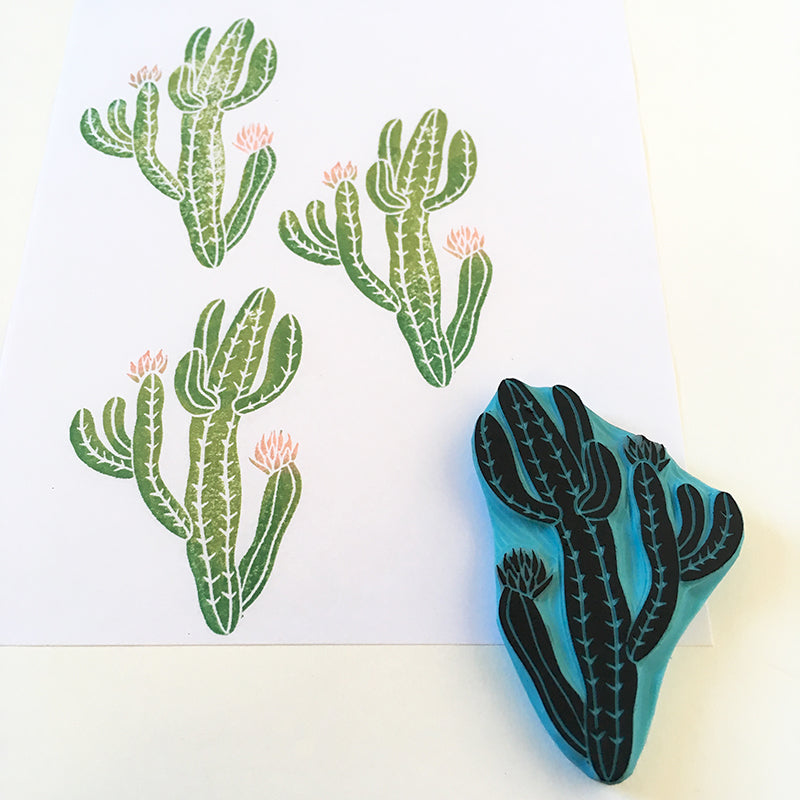 Eigenaardig Vermoorden heel veel Cactus hand carved rubber stamp, saint pedro cactus stamp – CassaStamps