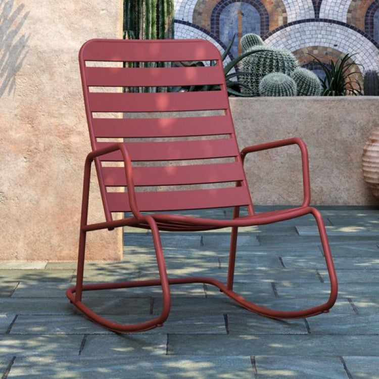 outdoor steel rocking chair