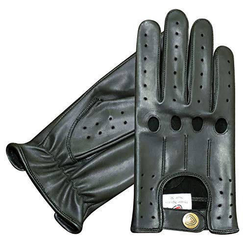 Brand New Retro Style Quality Soft Leather Mens Driving Gloves Unlined Chauffeur 