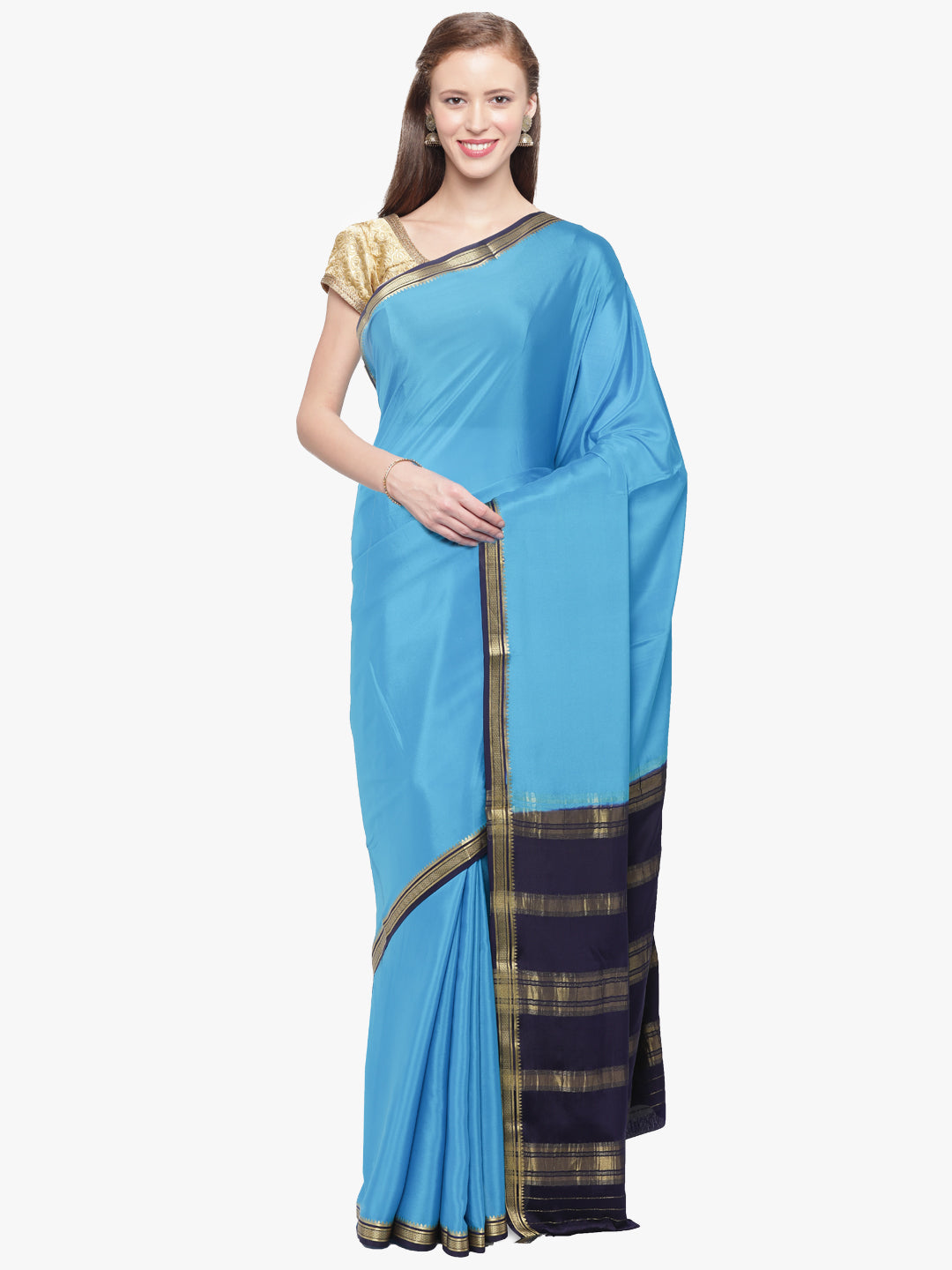 Buy Pure Mysore Silk Crape Sarees Online | Sudharshan Sarees ...