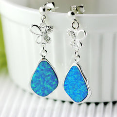 White,Opal Earrings,Geode Earrings,Gemstone Earring,Agate Earring,October Birthstone,Stone earring,Women gift,Anniversary gift