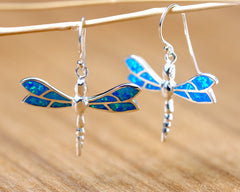 Black Opal Drop earrings,Opal Earrings,Geode Earrings,Gemstone Earrings,Dragonfly Earrings,Opal Stud,Stud,Anniversary gifts,Birthday gifts,birthstone