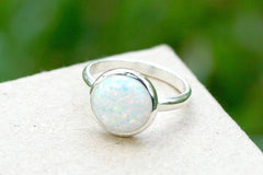 Opal Ring,Unisex Ring,October Birthstone,Birthstone ring,Geode ring,Agate ring,Summer Gifts,Stone ring,Opal,SIlver,Jewelry,Statement ring