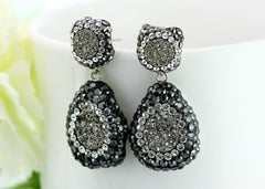 40% Off Druzy Earrings,Drusy Earrings,geode earrings,quartz earrings,statement,Stone earrings,druzy,drusy,geode,stone,silver,,sparkle,vintag
