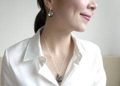 Crystal Swarovski Necklace,Crystal Necklace,Gemstone Necklace,Swarovski Helix Pendant,Crystal AB