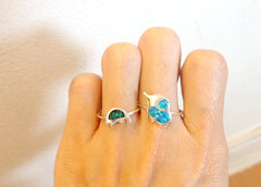 Elephant,Opal Ring,Geode ring,October,Birthstone,gemstone ring,Agate ring,delicate ring,stone,gedoe,agate,silver,opal,dainty,animal