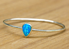Opal Bangle,Stone Bangle,Teardrop Bracelets,Birthstone Bangle,Opal Bracelets,Stacking bangle,Gemstone bangle,Gemstone Brecelets
