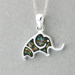 Elephant,Opal Necklace,Opal Pendant,Geode Necklace,Gemstone Necklace,Stone Necklace,Birthstone,October,Opal jewelry,Agate Necklace