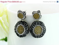 40% Off Druzy Earrings,Drusy Earrings,geode earrings,quartz earrings,statement,Stone earrings,druzy,drusy,geode,stone,silver,,sparkle,vintag