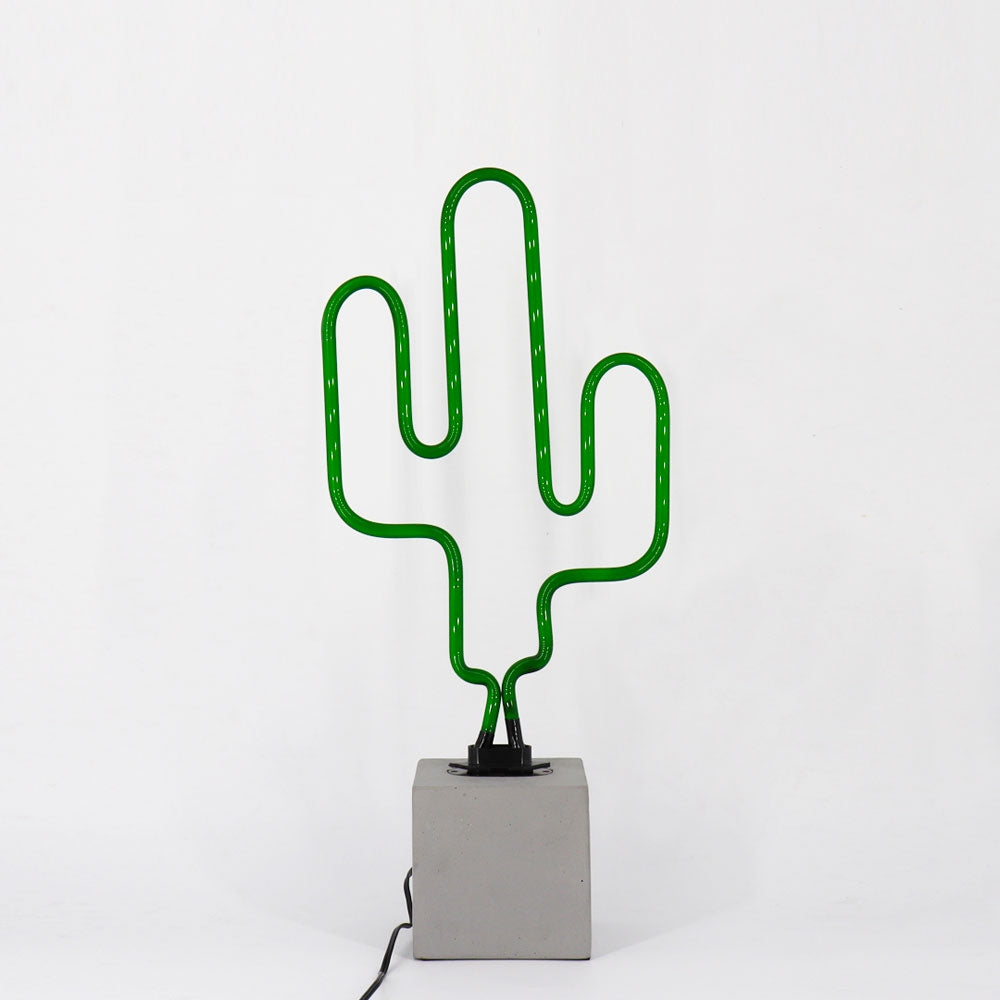 green cactus lamp