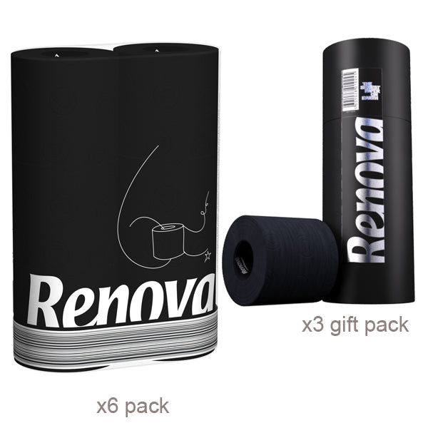 renova black toilet paper