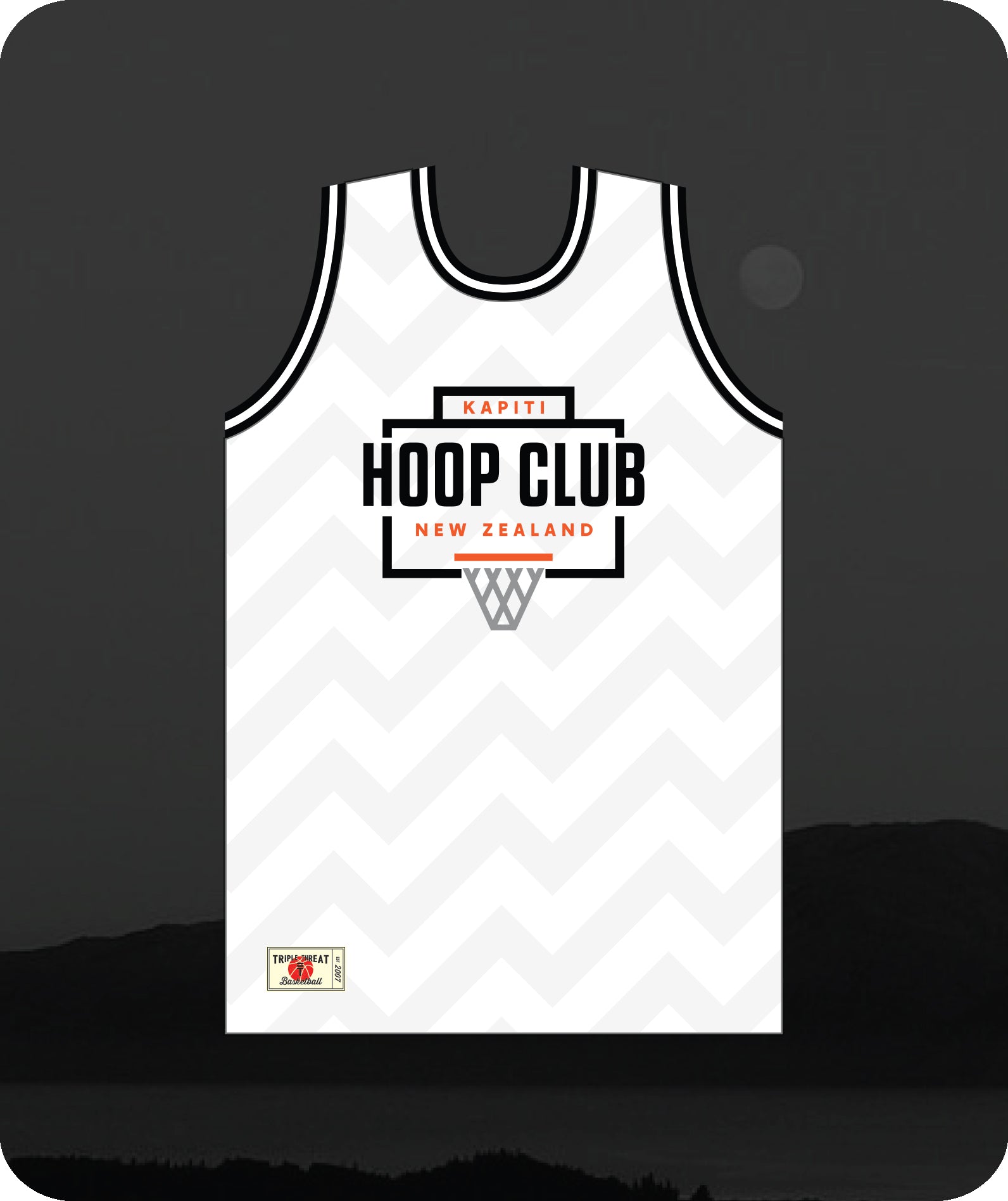 Hoop Club Kapiti Singlet Custom - White