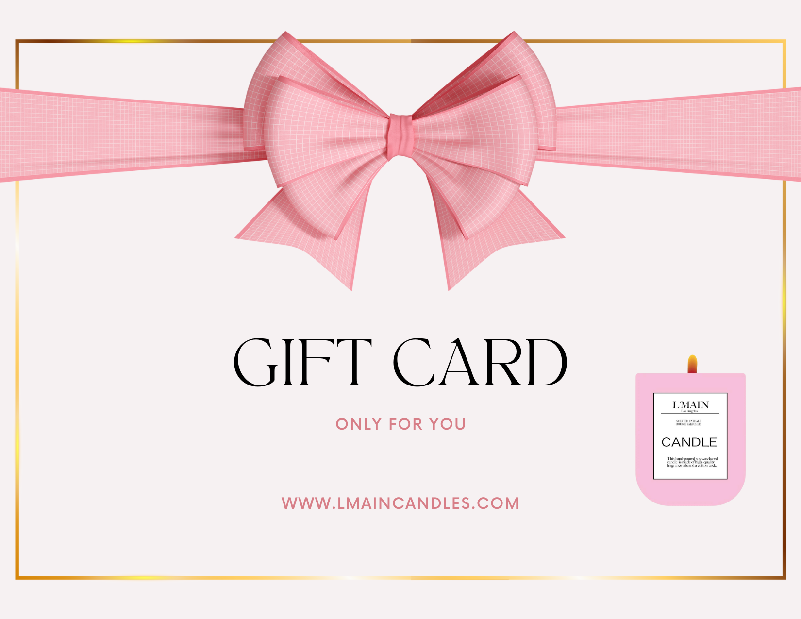 Pink digital gift card