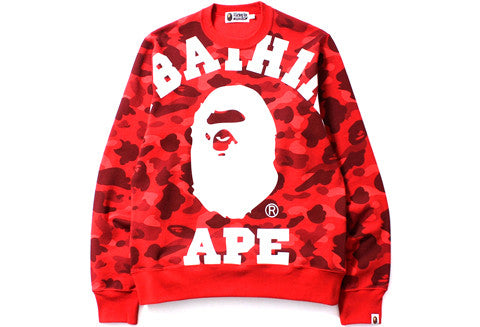 bape red sweater