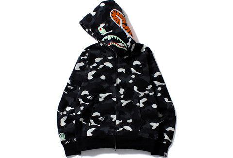 bape city camo shark full zip hoodie