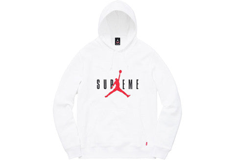 supreme jordan hoodie white