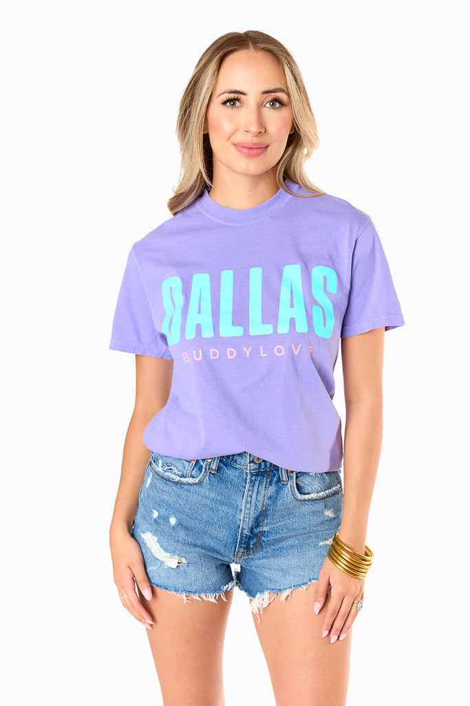 Select Sustainable Wearable Women's Apparel,Women, T-Shirts & Tops, Tank Tops - Clothing Shop OnlineDallas Graphic Tee - Violet