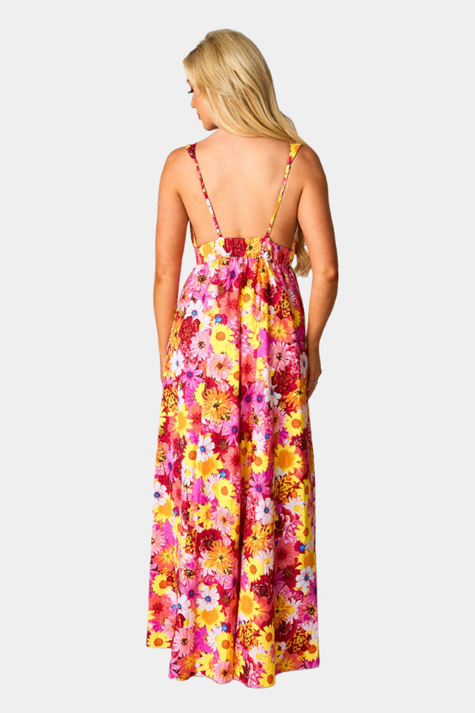 Select Sustainable Wearable Women's Apparel,Women, T-Shirts & Tops, Tank Tops - Clothing Shop OnlineZena Plunging Neck Maxi Dress - Sunshine