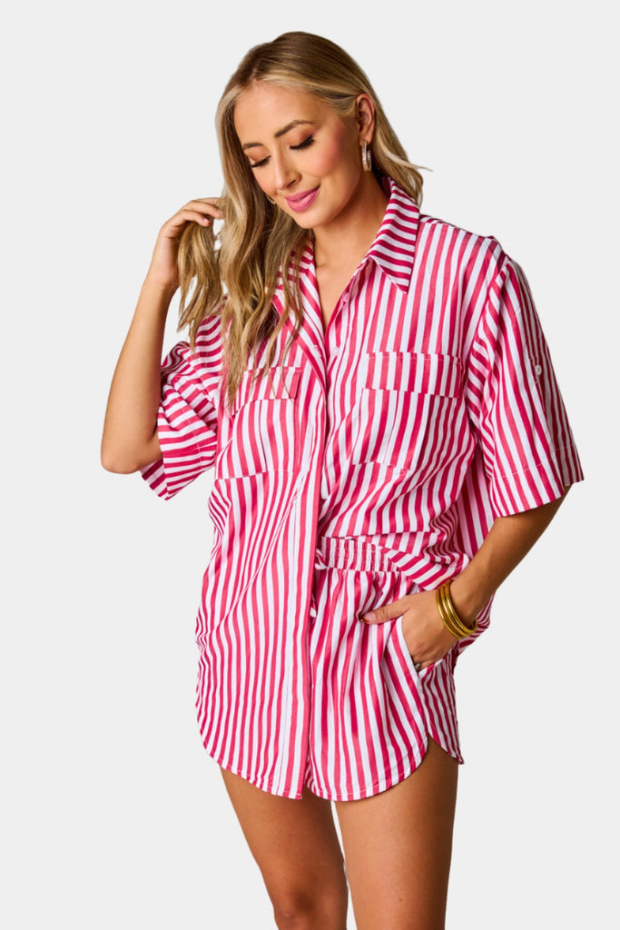 Select Sustainable Wearable Women's Apparel,Women, T-Shirts & Tops, Tank Tops - Clothing Shop OnlineMartina Two-Piece Set - Red Stripe