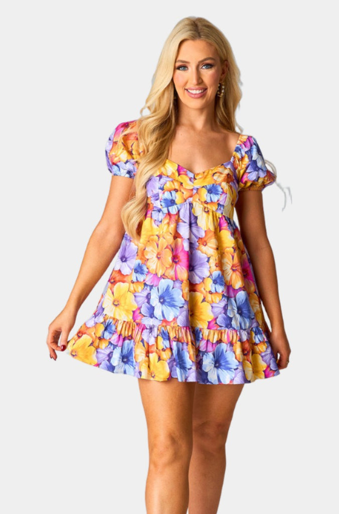 Select Sustainable Wearable Women's Apparel,Women, T-Shirts & Tops, Tank Tops - Clothing Shop OnlineDiego Babydoll Mini Dress - Pansy