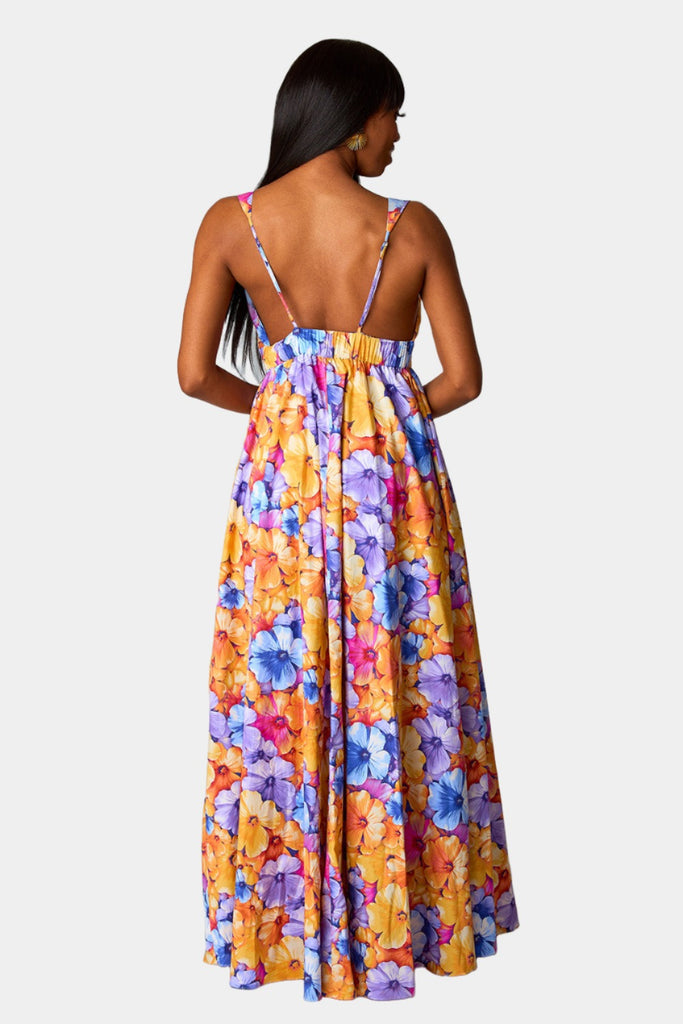 Select Sustainable Wearable Women's Apparel,Women, T-Shirts & Tops, Tank Tops - Clothing Shop OnlineZena Plunging Neck Maxi Dress - Pansy
