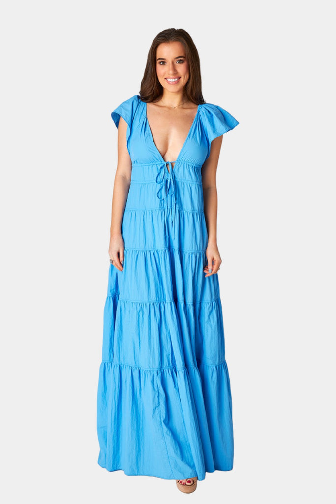 Select Sustainable Wearable Women's Apparel,Women, T-Shirts & Tops, Tank Tops - Clothing Shop OnlineHolland Tiered Maxi Dress - Aquatic