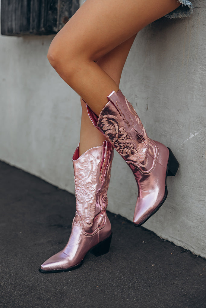 Danilo Western Boots - Pink