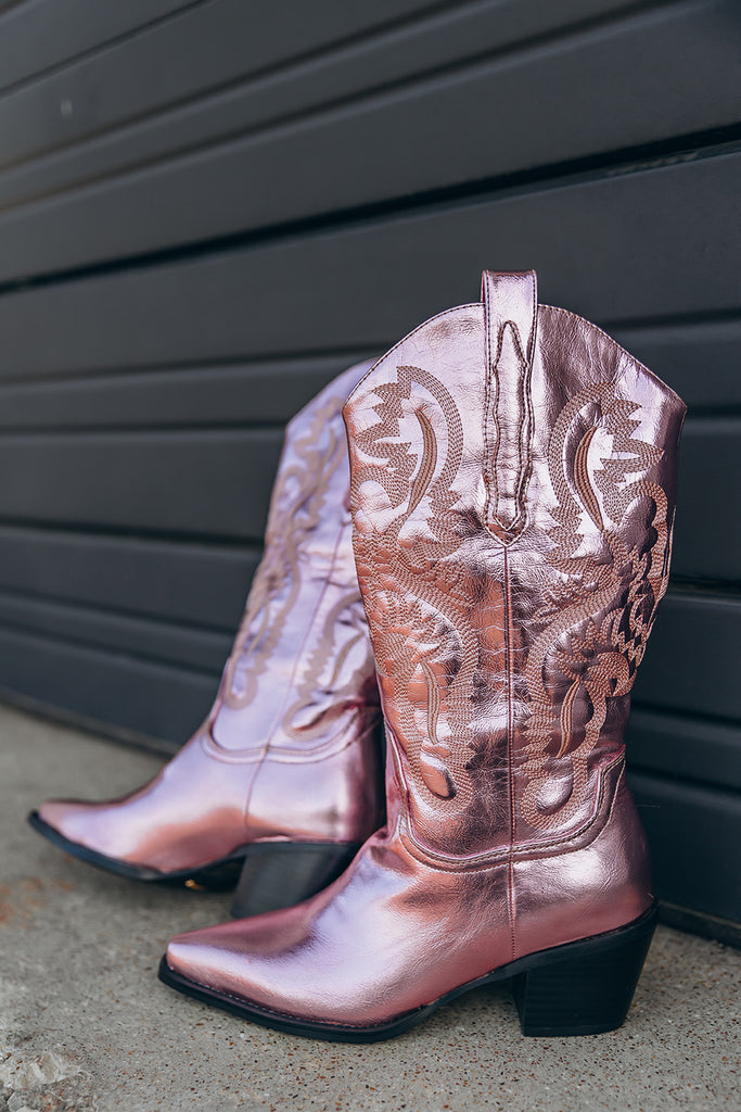 Danilo Western Boots - Pink