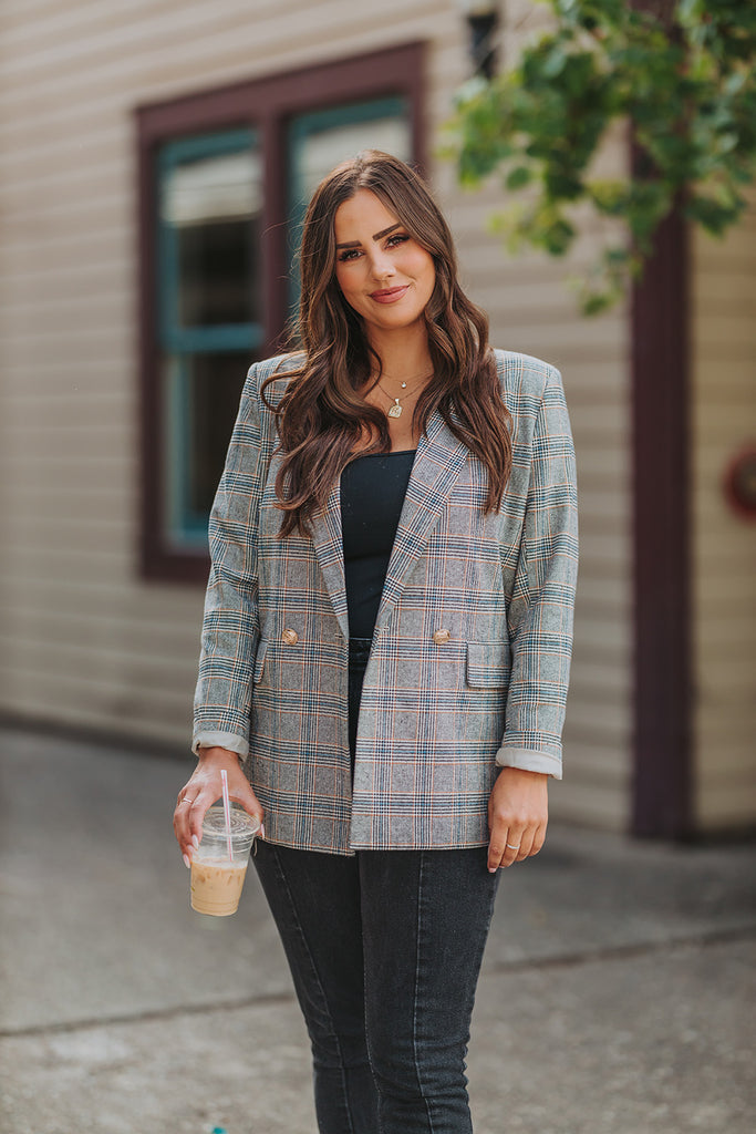 Select Sustainable Wearable Women's Apparel,Women, T-Shirts & Tops, Tank Tops - Clothing Shop OnlineAvery Oversized Plaid Blazer - Manhattan