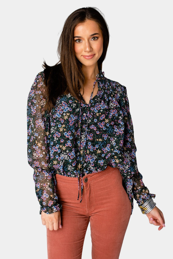 Select Sustainable Wearable Women's Apparel,Women, T-Shirts & Tops, Tank Tops - Clothing Shop OnlineEverly Long Sleeve Button Up Blouse - Daisy