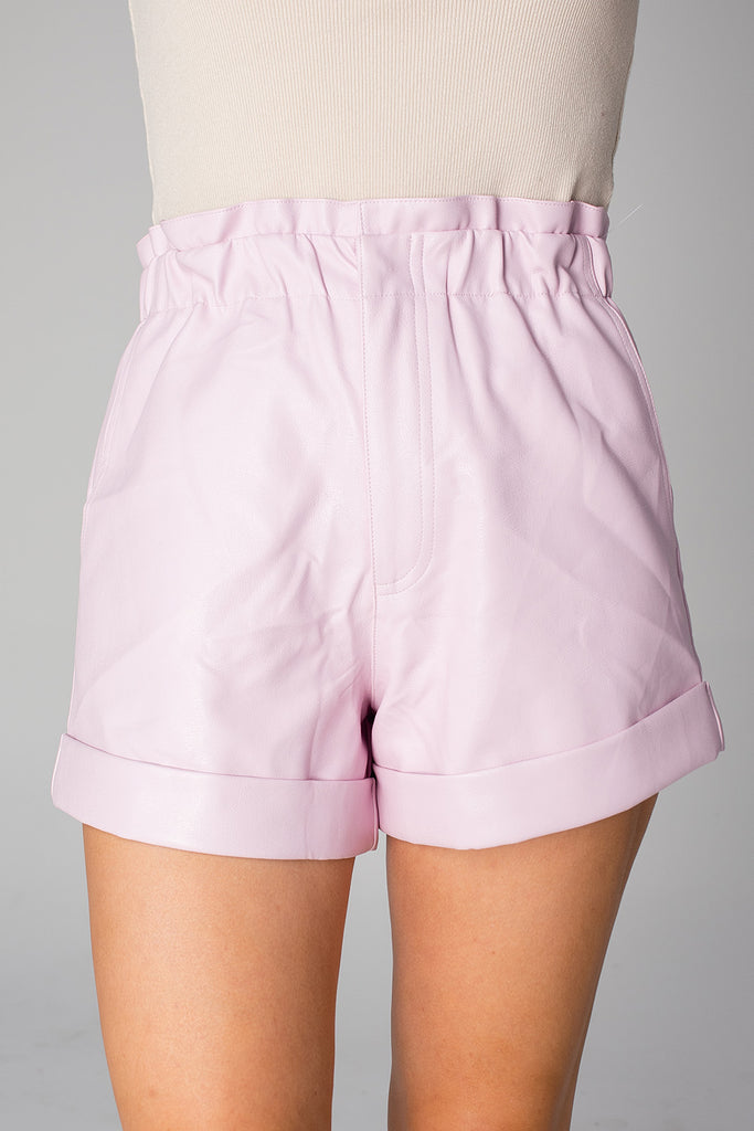 Select Sustainable Wearable Women's Apparel,Women, T-Shirts & Tops, Tank Tops - Clothing Shop OnlinePeyton Paperbag Vegan Leather Shorts - Lavender