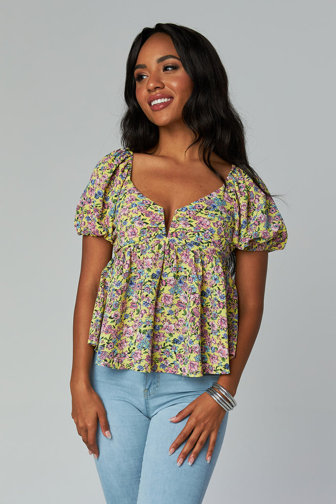 Select Sustainable Wearable Women's Apparel,Women, T-Shirts & Tops, Tank Tops - Clothing Shop OnlineHouston Puff Sleeve Top - MariGold