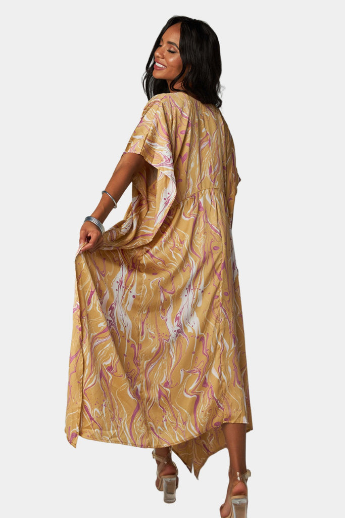 Select Sustainable Wearable Women's Apparel,Women, T-Shirts & Tops, Tank Tops - Clothing Shop OnlineMamie Caftan Maxi Dress - Venus